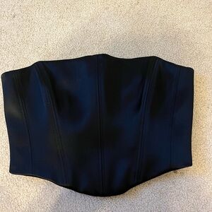Aritzia Ten by Babaton Black Satin Corset Top